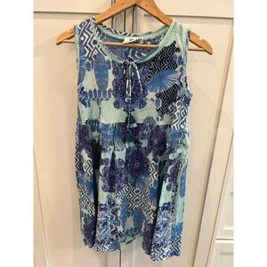 Bali beach vacation resort floral tropical boho sundress travel sz S